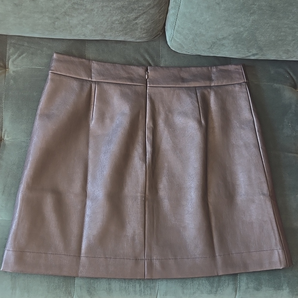 J.Crew Factory Faux Leather A-Line Mini Skirt Black NWT 16 - Picture 14 of 16